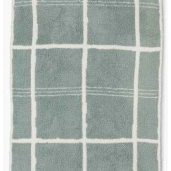 NWT: Barefoot Dreams CozyChic Grid Plaid Stroller Blanket - Picture 2 of 6